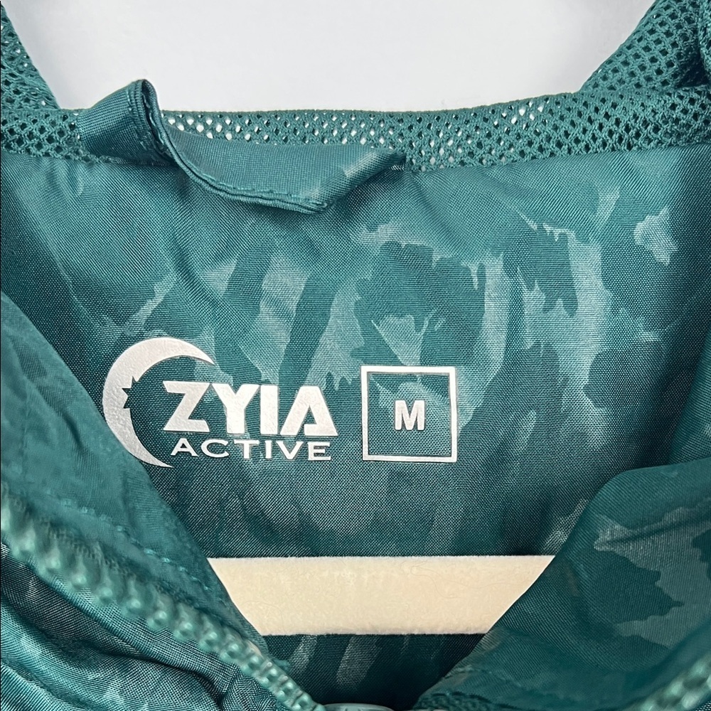 ZYIA Teal Camouflage Active lightweight packable Jacket medium - Picture 2 of 8